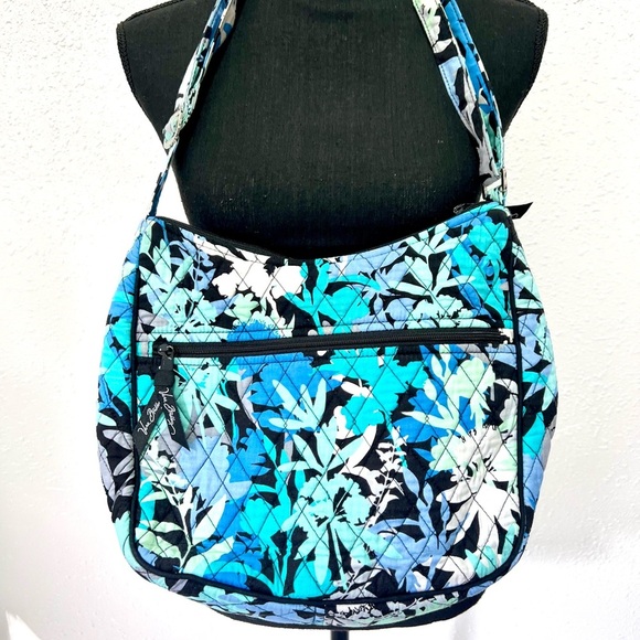 Vera Bradley Floral Quilted Shoulder Bag - Blue and Black - Picture 7 of 7